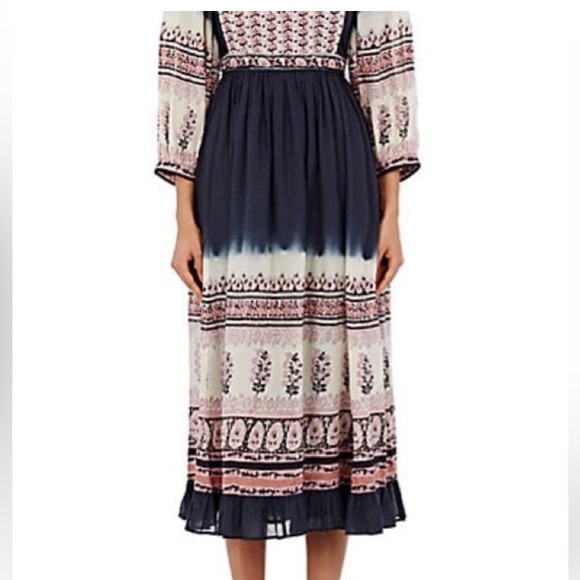 Ulla Johnson Donna India gauze block printed dress - Picture 2 of 4